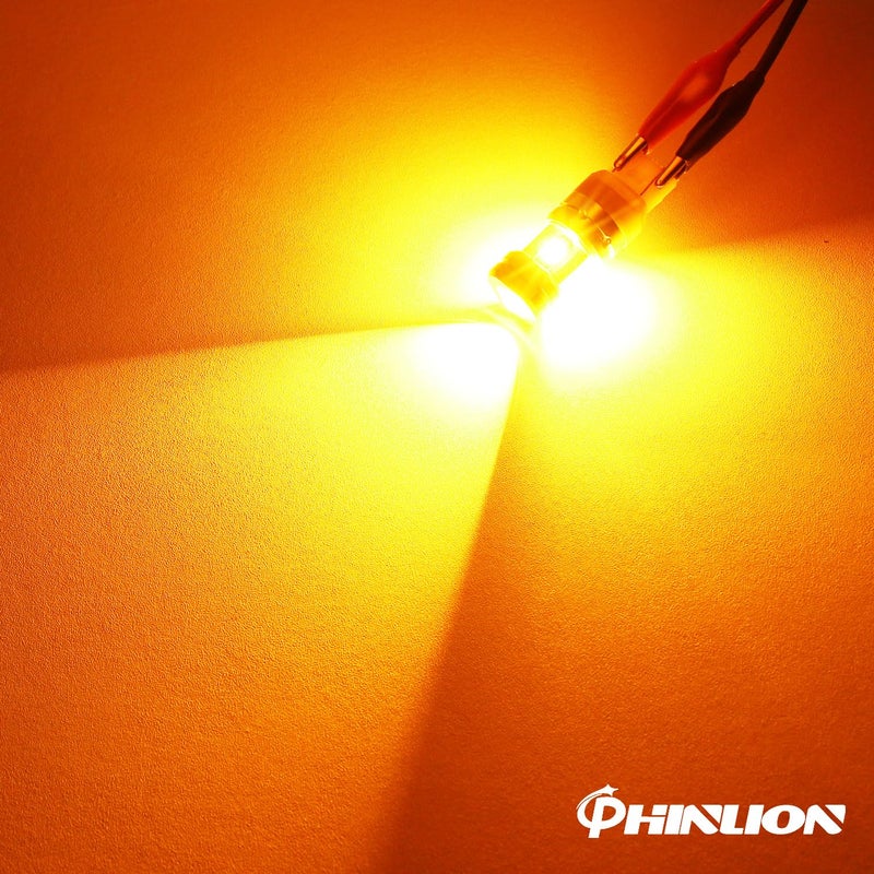 PHINLION 7443 7444 LED Turn Signal Light Bulb, 3600LM Super Bright 7440 7442 7443A 7444NA LED Directional Blinker Bulbs and Parking Lights for Cars, Trucks, SUVs, Amber Yellow - Image 5